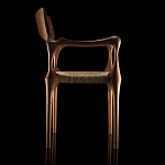 Стул из Ореха с плетеным сидением Kronos Dining Chair Brown варинант исполнения - 3 | Loft Concept в Барнауле