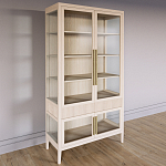 Витрина Primo со стеклянными фасадами и 2 ящиками Светлый дуб варинант исполнения - 2 | Loft Concept в Барнауле