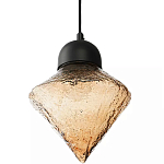 Подвесной светильник с янтарным рельефным плафоном Lamp with Frozen Glass Effect варинант исполнения - 2 | Loft Concept в Барнауле