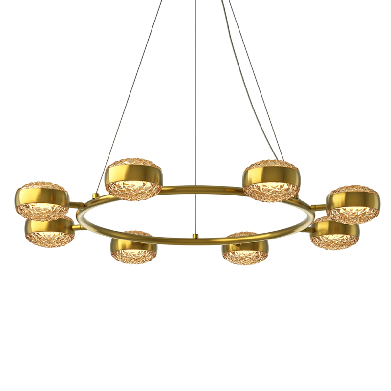 Люстра подвесная Mind 3000К 80Вт Черный Серый Латунь Янтарь (Amber) в Барнауле | Loft Concept 