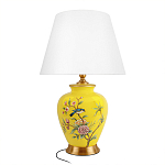 Настольная лампа желтая с изображением птиц Slip Away варинант исполнения - 7 | Loft Concept в Барнауле