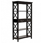 Стеллаж с 4-мя полками и 2-мя ящиками черного цвета из массива березы   варинант исполнения - 1 | Loft Concept в Барнауле