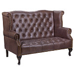 Диван из натуральной кожи на 4-х деревянных ножках из массива бука Thomas Seating brown варинант исполнения - 1 | Loft Concept в Барнауле