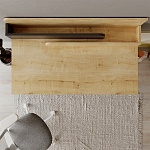 Стол письменный с выдвижным ящиком цвета древесины LEILA WORKING TABLE OAK ANTHRACITE варинант исполнения - 7 | Loft Concept в Барнауле