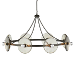 Люстра круглая с литыми стеклянными дисками Olympe Glass Chandelier варинант исполнения - 1 | Loft Concept в Барнауле