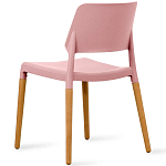 Пластиковый стул на ножках из массива бука Ferret Pink варинант исполнения - 6 | Loft Concept в Барнауле