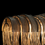 Люстра подвесная с металлическими цепочками и изогнутыми металлическими дугами 72 см Atlantis Chain варинант исполнения - 10 | Loft Concept в Барнауле