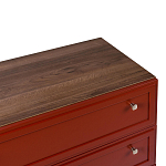 Комод красный из массива бука с 3-мя ящиками Wenge Light варинант исполнения - 4 | Loft Concept в Барнауле