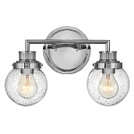 Бра для ванных комнат с прозрачным шарообразным плафоном из стекла с пузырьками на круглом основании Hinkley варинант исполнения - 16 | Loft Concept в Барнауле