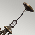 Люстра бронзового цвета с бежевыми абажурами из органзы в классическом стиле Hinkley варинант исполнения - 10 | Loft Concept в Барнауле