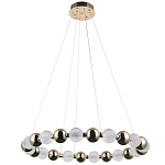 Светодиодная кольцевая люстра Crystal Globule Chrome Chandelier Gold варинант исполнения - 4 | Loft Concept в Барнауле