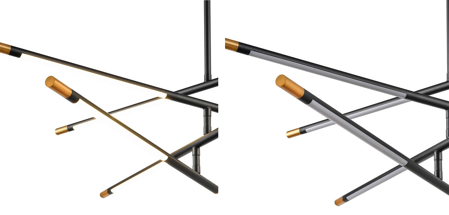 Люстра Drawing Line Gold Black Люстра Drawing Line Gold Black - Loft-Concept в Барнауле