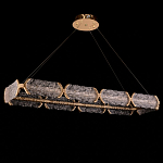 Люстра прямоугольная с текстурным природным рисунком IceFlame варинант исполнения - 2 | Loft Concept в Барнауле