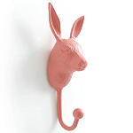 Настенный крючок в виде зайца Hare Wall Hook Pink варинант исполнения - 3 | Loft Concept в Барнауле
