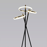 Торшер с 3-мя круглыми светодиодными лампами на черной триноге Underlining варинант исполнения - 2 | Loft Concept в Барнауле