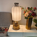 Настольная лампа в виде фонаря с белым фактурным абажуром Echoes of Light варинант исполнения - 5 | Loft Concept в Барнауле