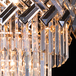 Люстра многоярусная с переплетенными металлическими элементами черного и золотого цвета и прозрачными хрустальными подвесками Empire Chandelier Crystal варинант исполнения - 5 | Loft Concept в Барнауле