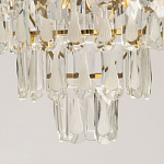 Люстра многоярусная с овальными прозрачными подвесками 36 см Harmonica варинант исполнения - 10 | Loft Concept в Барнауле