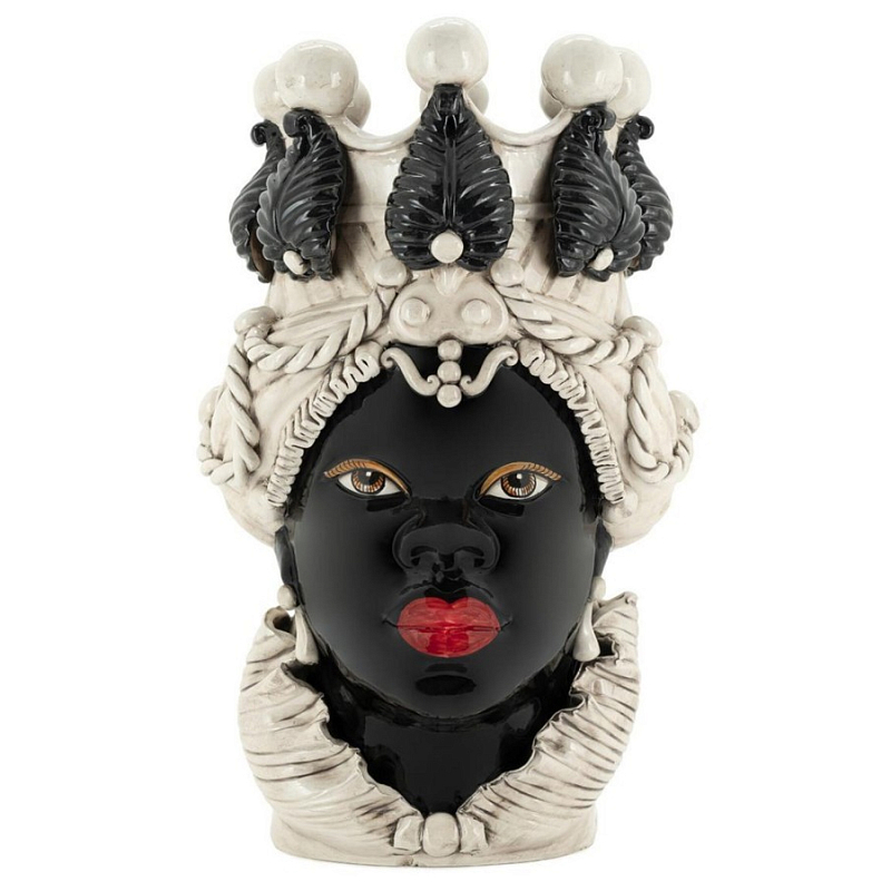 Ваза Vase Moro Lady Black Big Черный Бежевый в Барнауле | Loft Concept 