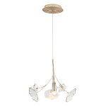 Подвесной светильник с белыми и прозрачными цветочными лепестками Wintery flovers варинант исполнения - 2 | Loft Concept в Барнауле