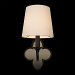 Бра с белым текстильным абажуром и фигурным основанием с зеркальной вставкой Vitorino варинант исполнения - 13 | Loft Concept в Барнауле