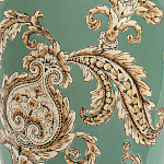 Настольная лампа бирюзовая с цветочным принтом Turquoise Flight варинант исполнения - 6 | Loft Concept в Барнауле