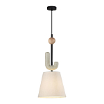 Подвесной светильник с бежевым тканевым плафоном Flourish варинант исполнения - 2 | Loft Concept в Барнауле