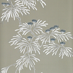 Обои ручная роспись Silk Tree Special Colourway on Pale Grey dyed silk варинант исполнения - 1 | Loft Concept в Барнауле