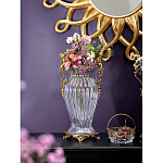 Ваза прозрачная с бронзовыми ручками в виде ангелов Eden Garden варинант исполнения - 3 | Loft Concept в Барнауле