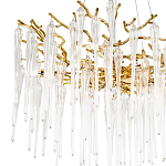Люстра с хрустальными подвесками Frozen Drops Chandelier Gold 10 варинант исполнения - 3 | Loft Concept в Барнауле