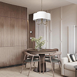 Люстра с белым текстильным абажуром Vitorino  варинант исполнения - 6 | Loft Concept в Барнауле