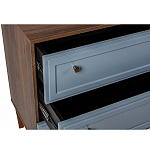 Комод серый из массива бука с 3-мя ящиками Wenge Light варинант исполнения - 3 | Loft Concept в Барнауле