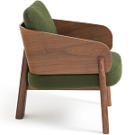 Кресло с каркасом из массива ореха Gallin Chair Green варинант исполнения - 3 | Loft Concept в Барнауле