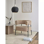 Кресло полукруглое мягкое с буклированной обивкой Armchair with Boucle Upholstery варинант исполнения - 9 | Loft Concept в Барнауле
