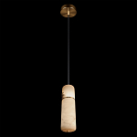 Подвесной светильник с цилиндрическим плафоном из белого алебастра Cryptocrystalline Stone варинант исполнения - 4 | Loft Concept в Барнауле