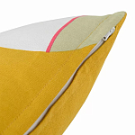 Подушка декоративная хлопковая горчичного цвета с абстрактным принтом Elysian Flow Sunset варинант исполнения - 4 | Loft Concept в Барнауле