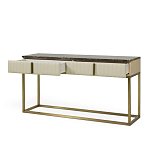 Консоль прямоугольная на золотом каркасе с 2-мя ящиками Warwick варинант исполнения - 2 | Loft Concept в Барнауле