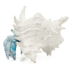 Статуэтка голубой рак с белой раковиной Marine Accessories варинант исполнения - 4 | Loft Concept в Барнауле
