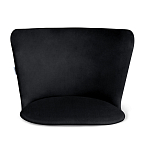 Барный стул со спинкой на 4-х коричневых ножках Черный Велюр Ava Charm варинант исполнения - 3 | Loft Concept в Барнауле