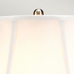 Настольная лампа с фарфоровым основанием с декоративным орнаментом и белым абажуром на темной круглой подставке Elstead Lighting варинант исполнения - 2 | Loft Concept в Барнауле