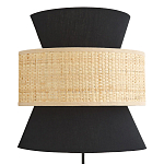 Бра с плетеным декором Bonnie Wicker Black Wall Lamp варинант исполнения - 1 | Loft Concept в Барнауле