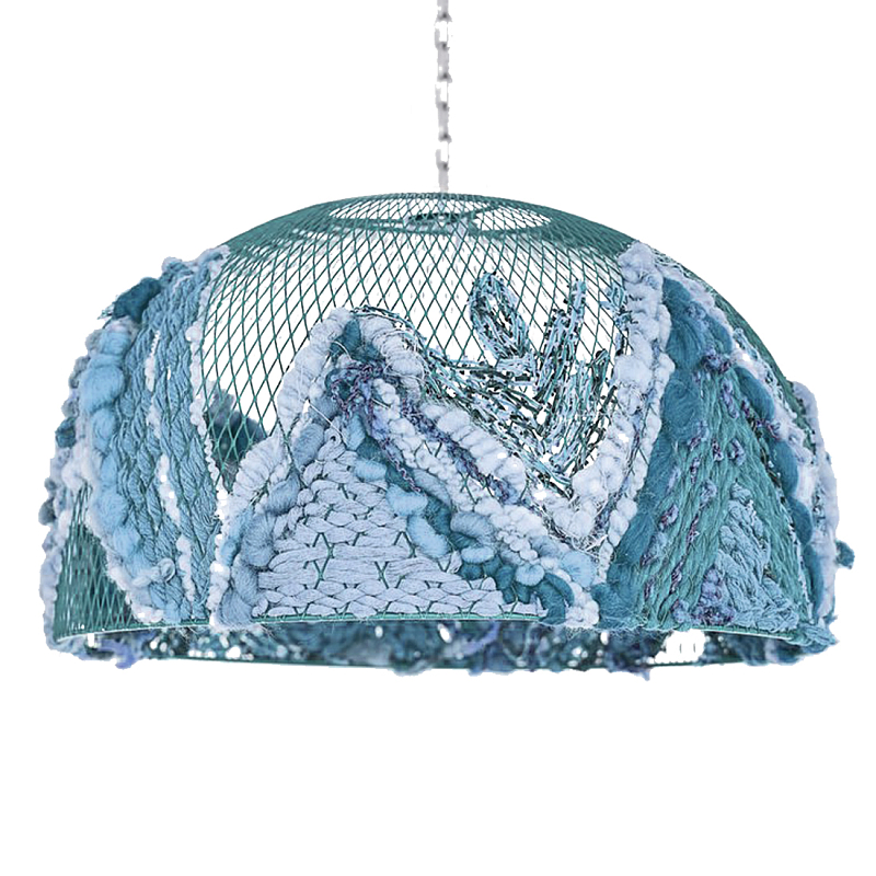Светильник вязаный природной формы Blue threads Синий в Барнауле | Loft Concept 