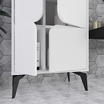 Комод белый с 4-мя дверцами на металлических ножках SPARK MULTIPURPOSE CABINET WHITE варинант исполнения - 12 | Loft Concept в Барнауле