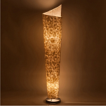 Торшер из перламутра на металлическом каркасе Indonesian Spiral варинант исполнения - 2 | Loft Concept в Барнауле