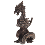 Декоративная статуэтка Дракон Dark Bronze Dragon Holding Sphere Statuette варинант исполнения - 4 | Loft Concept в Барнауле