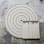 Художественный Гобелен Макраме White Disk Harmony варинант исполнения - 2 | Loft Concept в Барнауле