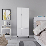 Комод белый с 4-мя дверцами на металлических ножках SPARK MULTIPURPOSE CABINET WHITE варинант исполнения - 1 | Loft Concept в Барнауле