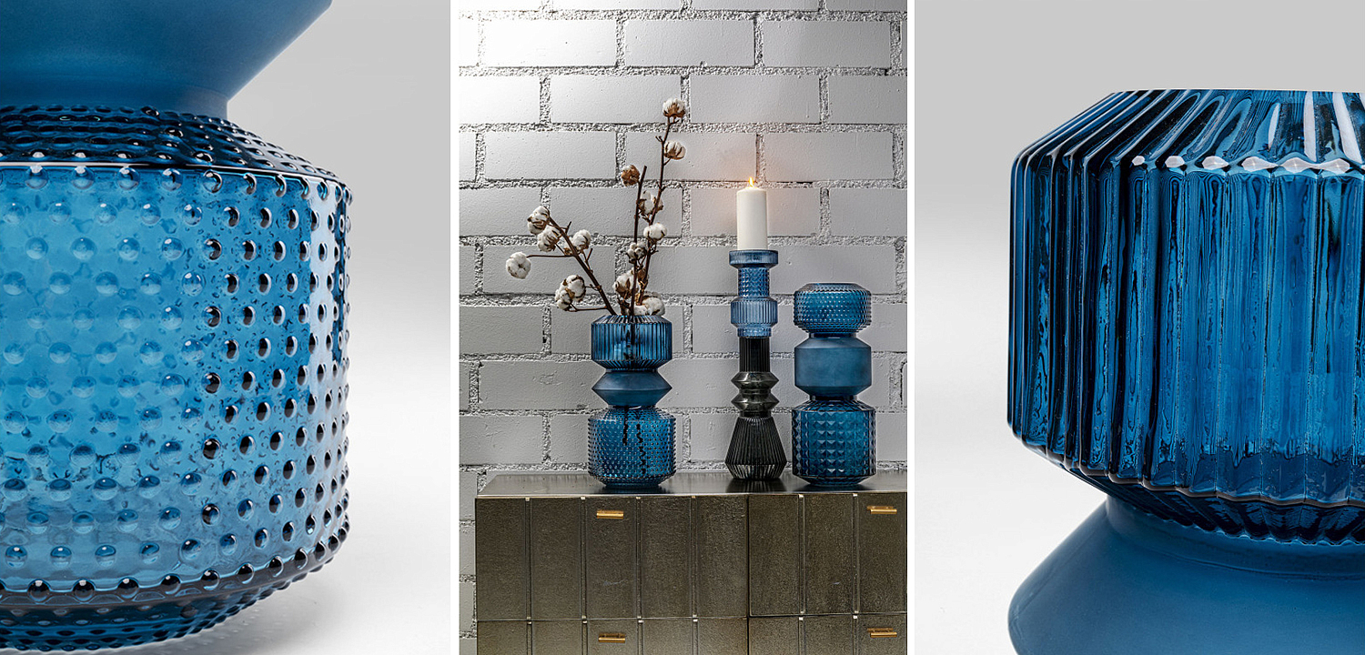 Ваза Geometric Blue Glass Vase 36 Ваза Geometric Blue Glass Vase 36 - Loft-Concept в Барнауле