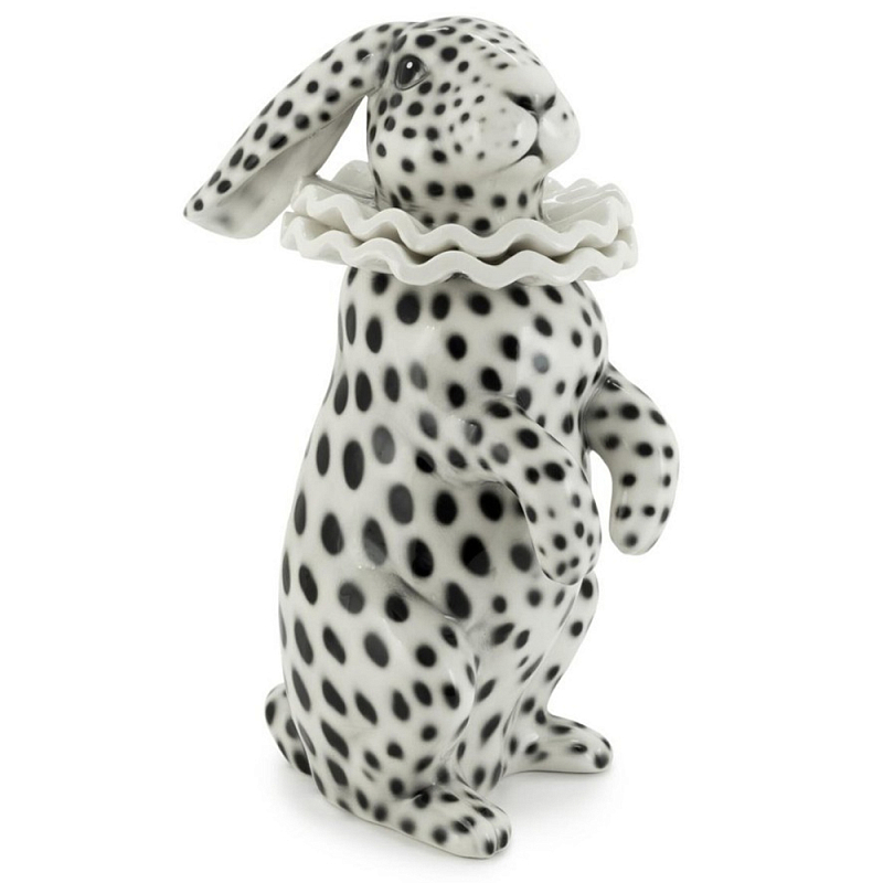 Статуэтка Rabbit Collar White Black Белый Черный Статуэтка Rabbit Collar White Black Белый Черный в Барнауле | Loft Concept