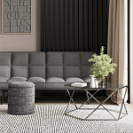 Пуф Three Gray в ткани букле серого цвета варинант исполнения - 3 | Loft Concept в Барнауле